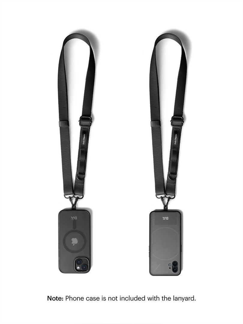 DailyObjects Black Printed Crossbody Utility Phone Lanyard